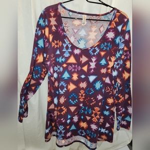 LuLaRoe Aztec Print Top